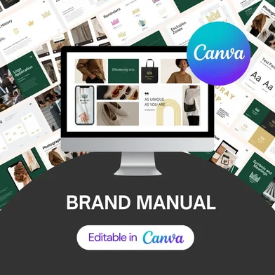 Brand manual template, editable in Canva
