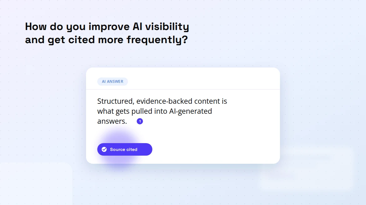 How do you improve AI visibility and get cited more frequently?